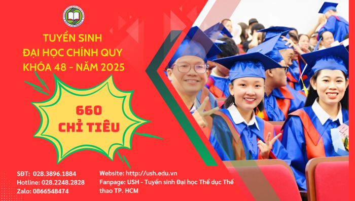 USH - TRƯỜNG ĐẠI HỌC THỂ DỤC THỂ THAO TP. HỒ CHÍ MINH TUYỂN SINH ĐẠI HỌC CHÍNH QUY ĐỢT 1 NĂM 2025 (TDS)